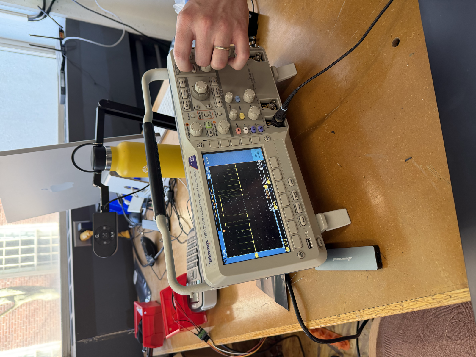 Oscilloscope reading of the LRCLK signal on GPIO 26