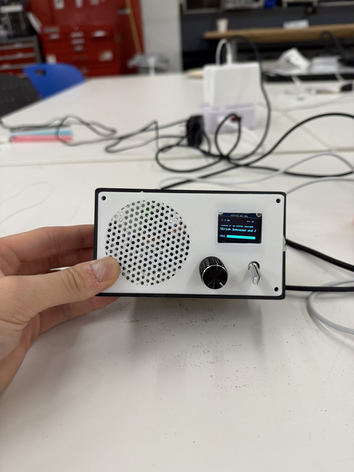 Week 7 completed radio MVP in a 3D-printed enclosure
