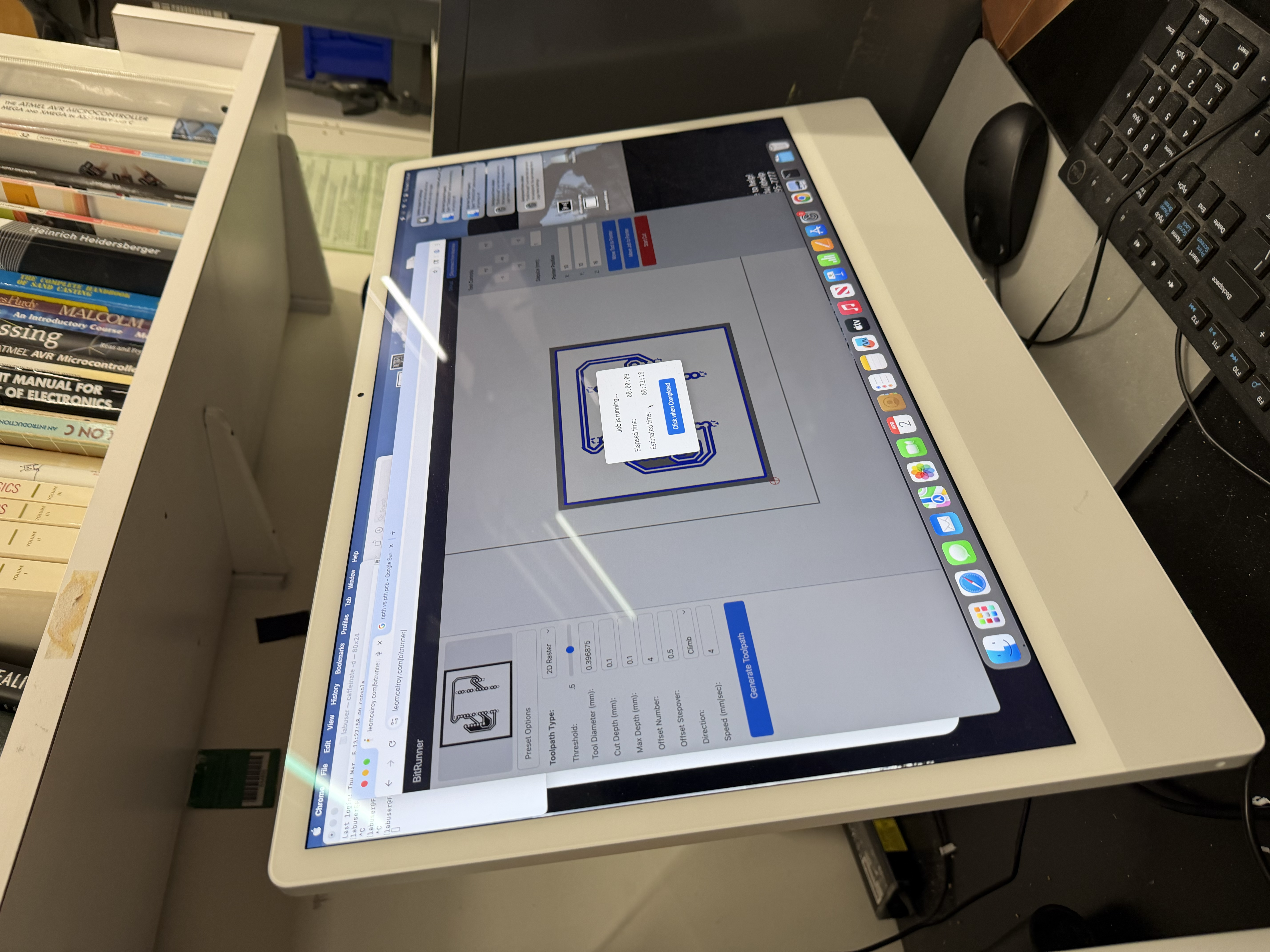 Using Leo McElroy's BitRunner website to convert my PNGs into toolpaths for the CNC