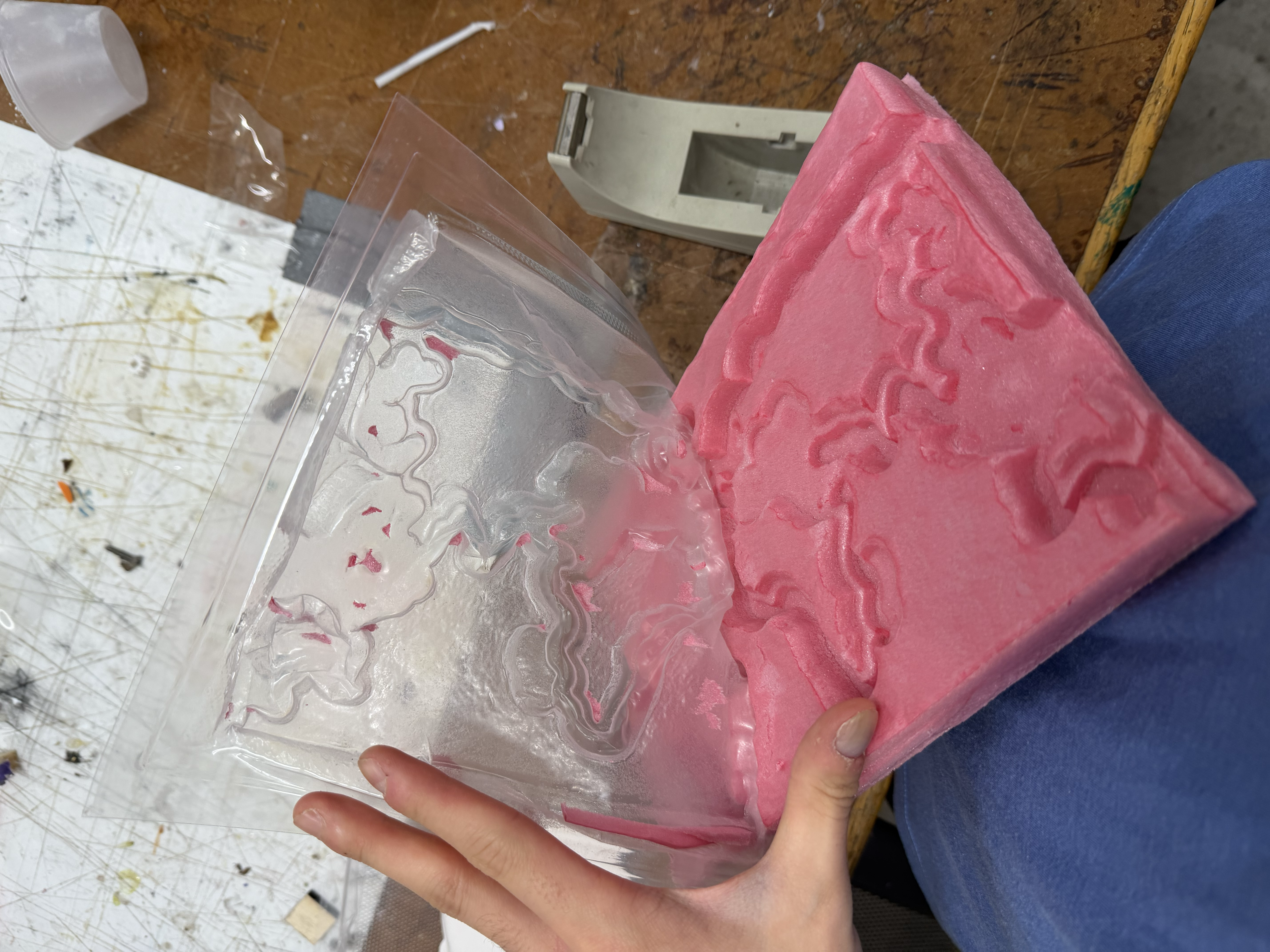 Removing mold from the foam board