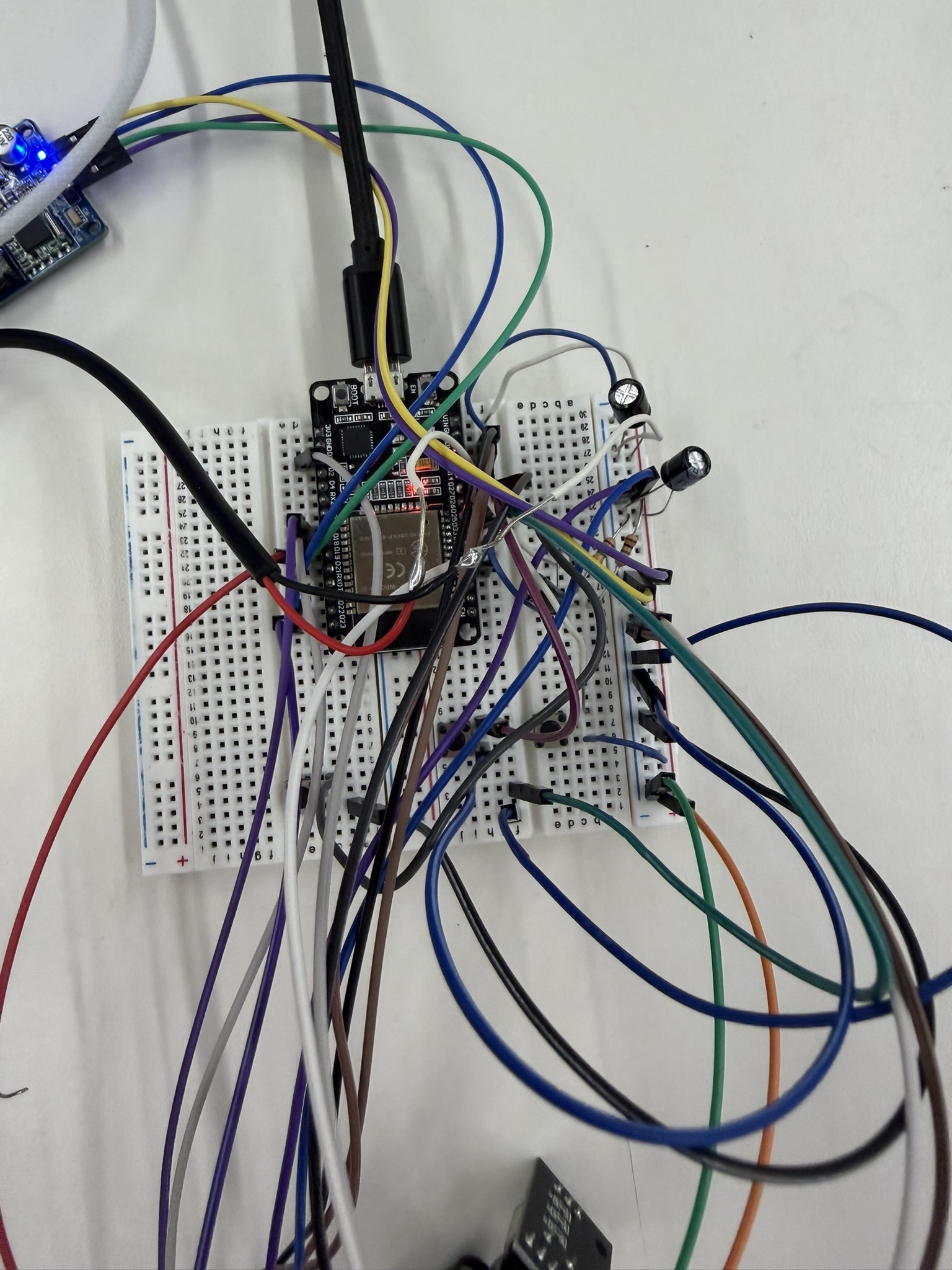 Complete circuit wiring on a breadboard before moving to a protoboard