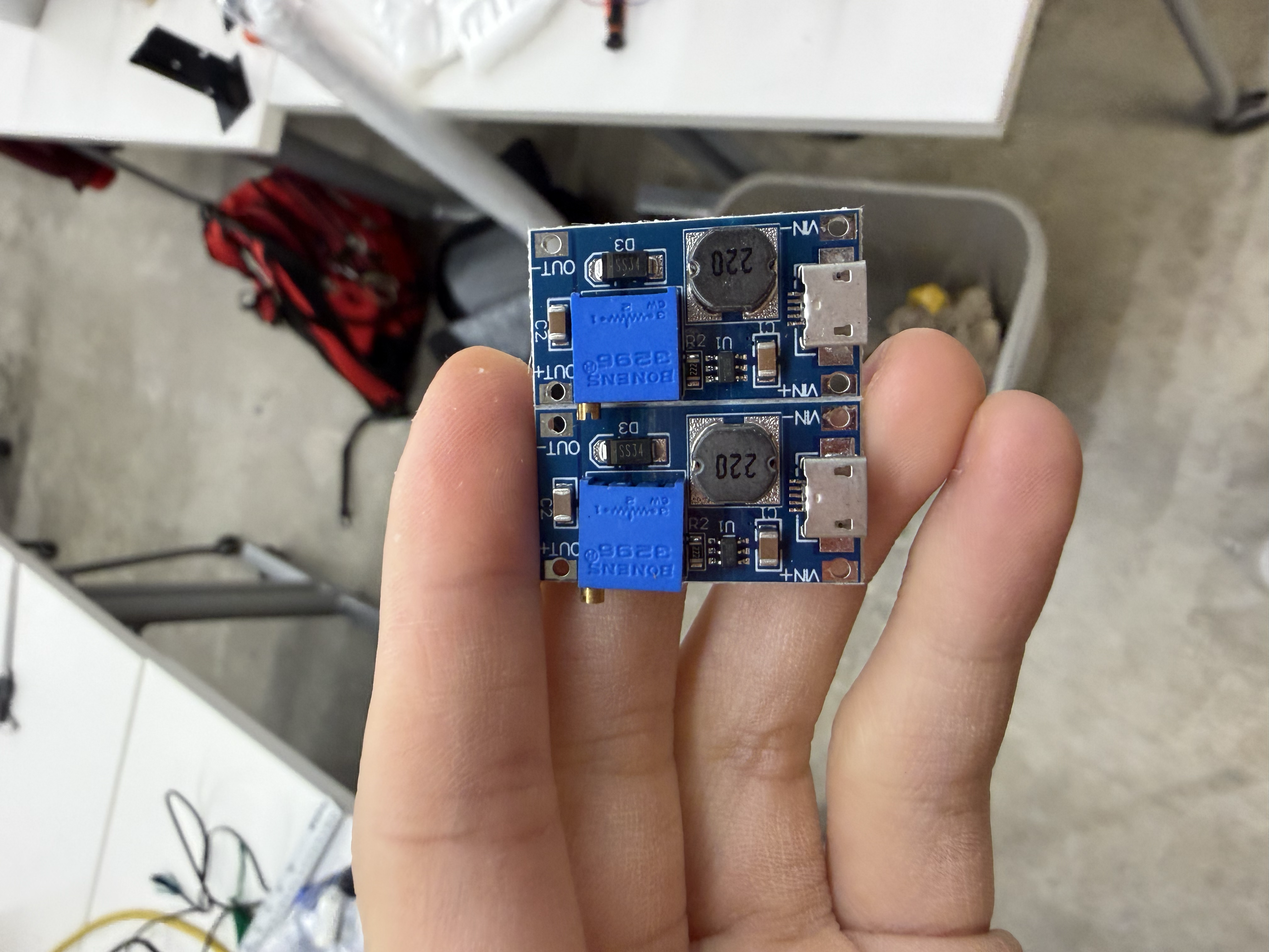 First boost converter used for the radio power circuit