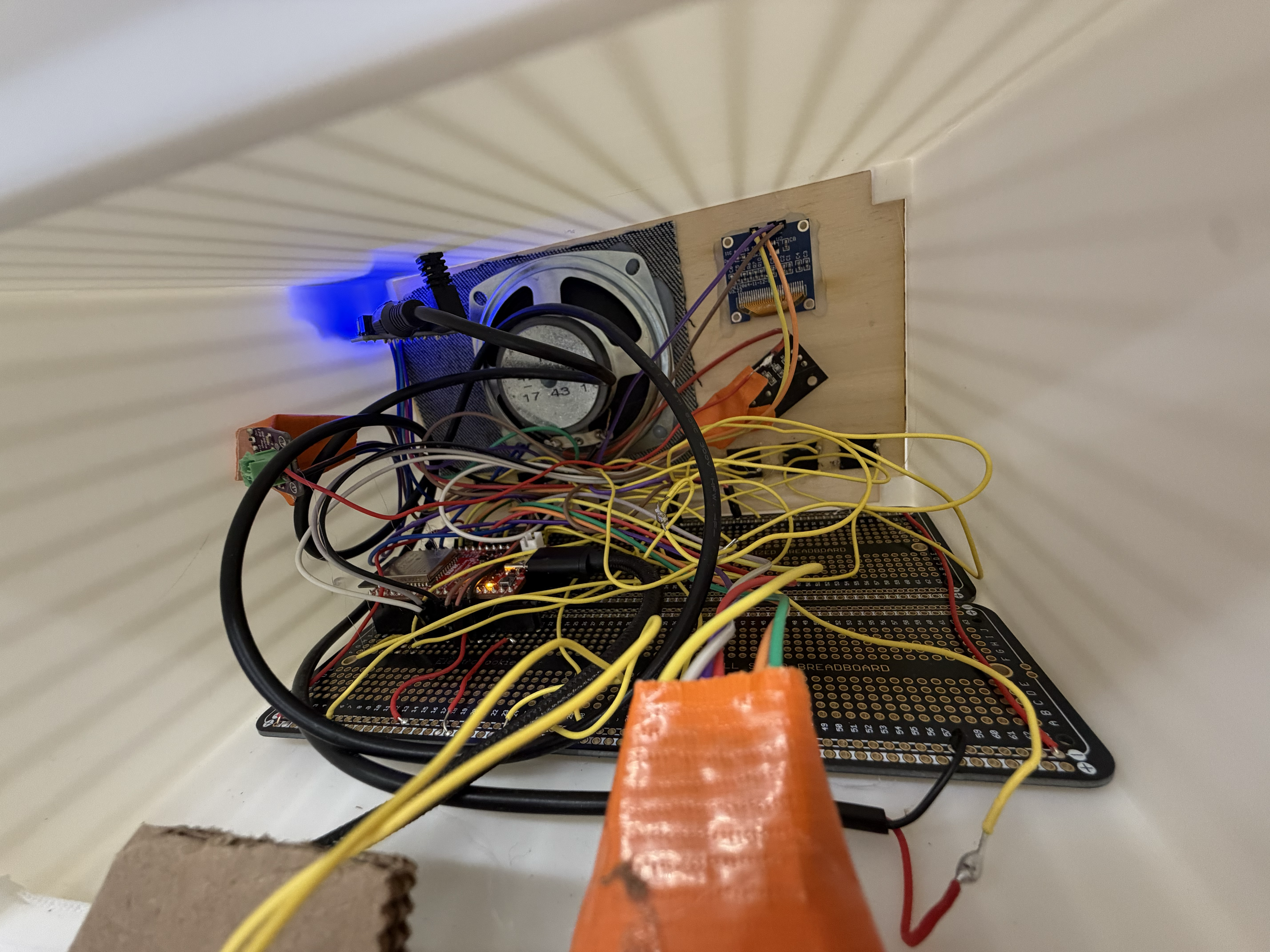 Messy internals of the radio before the enclosure hides the hardware